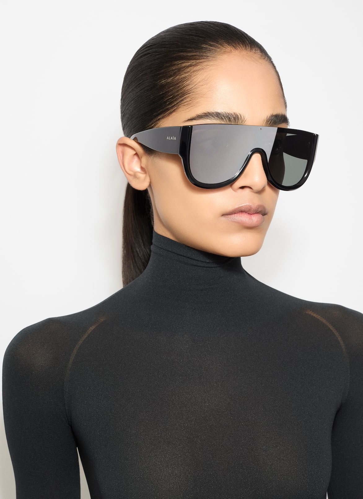 MASK SUNGLASSES ALAÏA BLACK/SILVER MASK SUNGLASSES